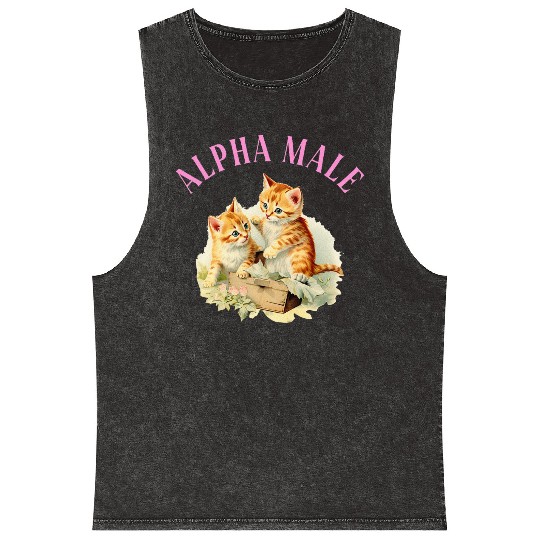 Cottagecore Weird Oddly Specific Alpha Male Mineral Wash Tank Tops
