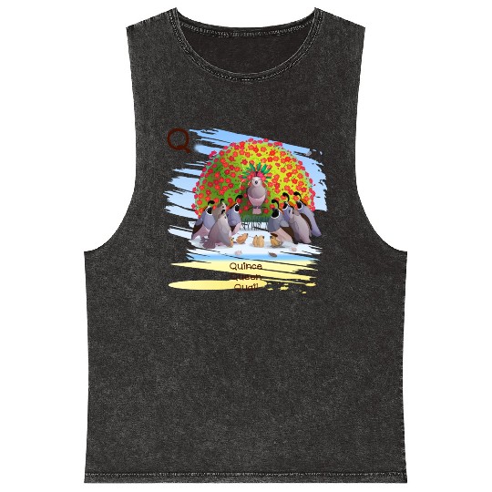Unique Creative Cute Q Alphabet Quince Queen Quail Mineral Wash Tank Tops