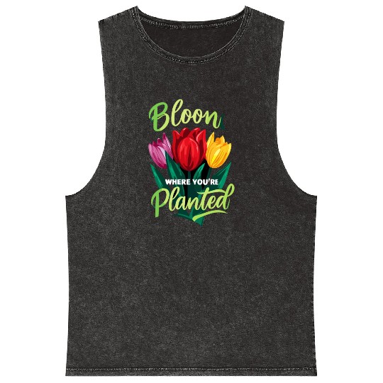 Tulips Tulip Flower Yes I Talk To Tulips Mineral Wash Tank Tops