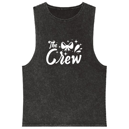 Team Bride Bridesmaid the crew Mineral Wash Tank Tops