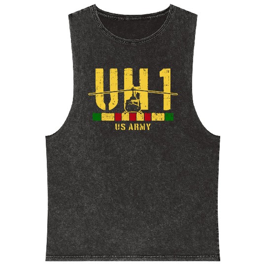 UH 1 VIETNAM Mineral Wash Tank Tops