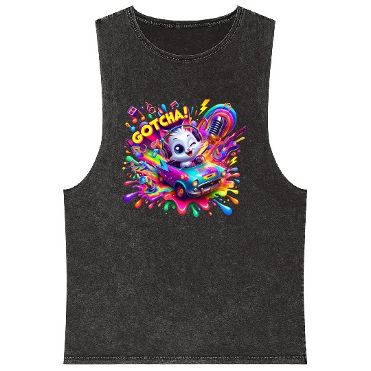 Galactic Vibes: Plosion of Splashes - GoTcha! Mineral Wash Tank Tops