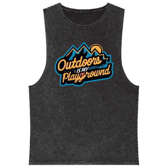 Outdoor is my Playground Mineral Wash Tank Tops