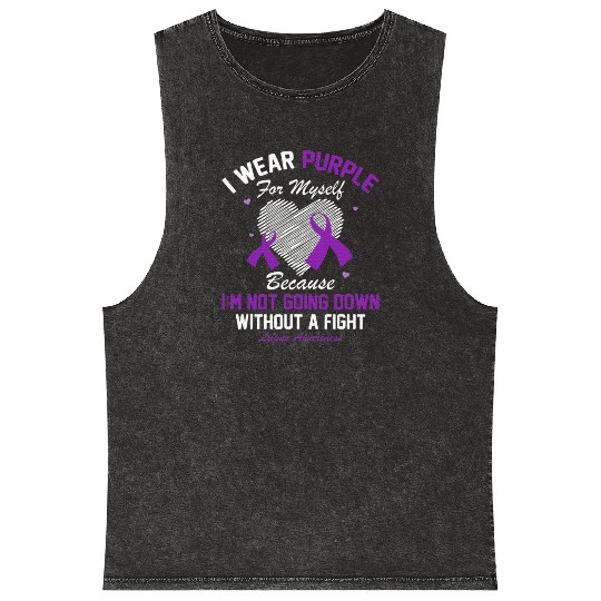 I Wear Purple For Myself Lupus Awareness Heart Mineral Wash Tank Tops
