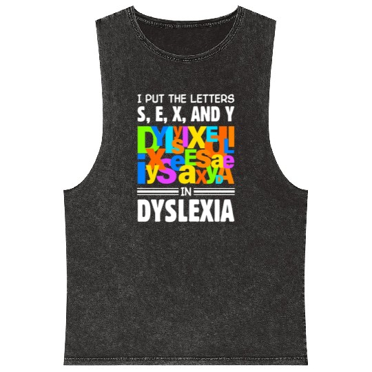 Reading Disorder Design for a Dyslexia Warrior Mineral Wash Tank Tops