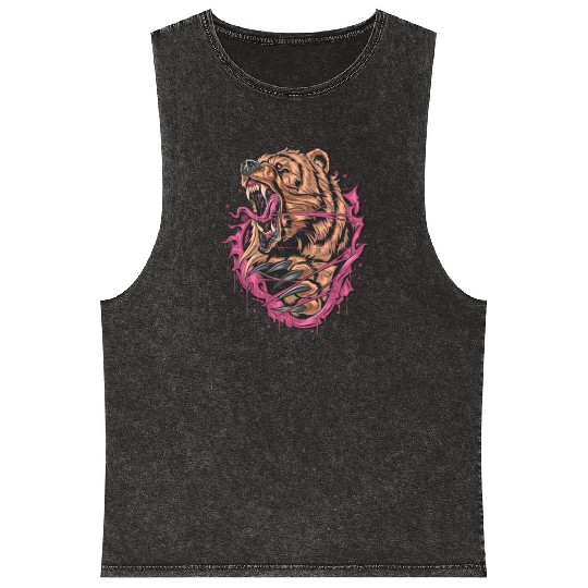 "Pony Bear Mineral Wash Tank Tops Designs: Embrace the Cuteness!"