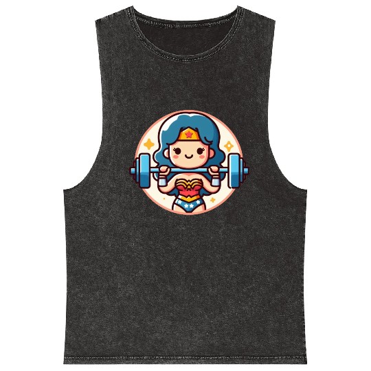 gym girl exercise Mineral Wash Tank Tops