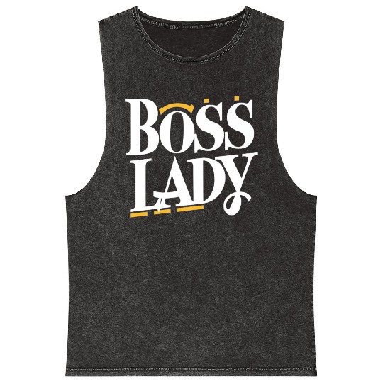 Boss Lady Stylish Collection Mineral Wash Tank Tops