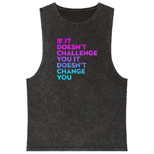 Inspirational Workout Motivational Gym Mineral Wash Tank Tops