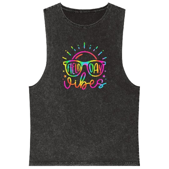 Field Day Vibes Teacher Kids Field Day 2024 Mineral Wash Tank Tops