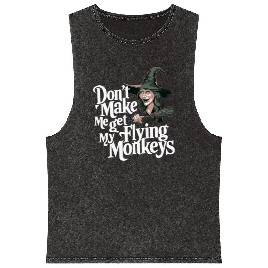Wicked Witch Flying Monkeys Mineral Wash Tank Tops