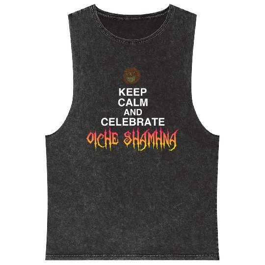 Keep Calm And Celebrate Oíche Shamhna Halloween Mineral Wash Tank Tops