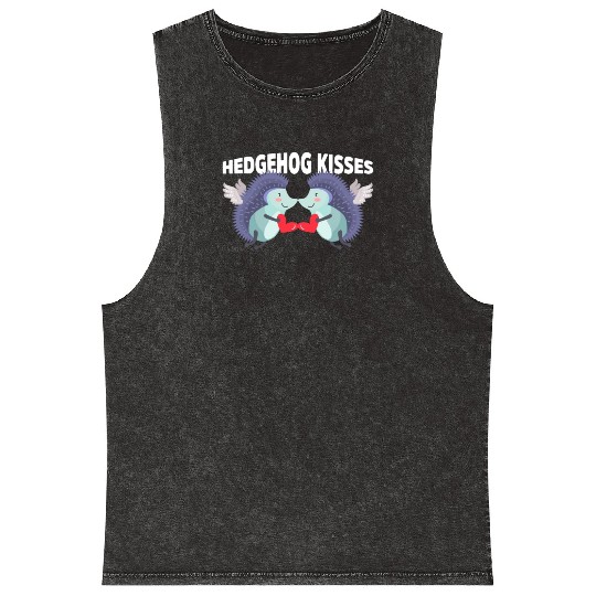 Hedgehog Kisses Funny Two Hedgehog Lover Partner Mineral Wash Tank Tops