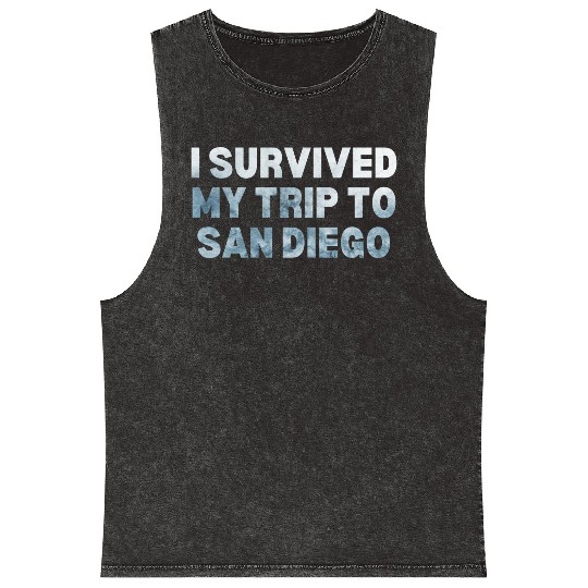 My Trip Traveler Vacation San Diego Mineral Wash Tank Tops