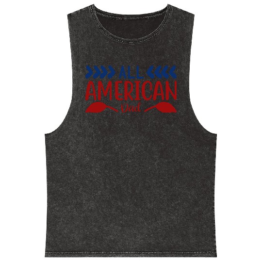 All American Dad Mineral Wash Tank Tops