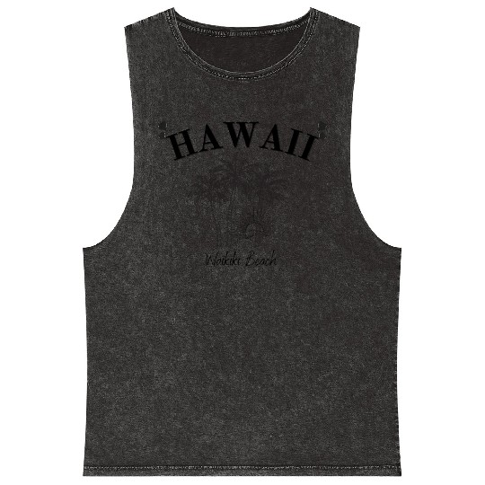 Hawaii - USA - Honolulu - Waikiki Beach - Souvenir Mineral Wash Tank Tops
