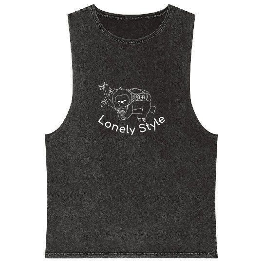 lonely style by naai cheuay white Mineral Wash Tank Tops