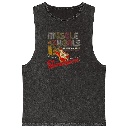 Muscle Shoals Sound Guitar Music Lovers Mineral Wash Tank Tops