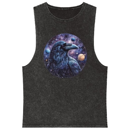 Celestial Raven Clipart Clipart, Crow Bird Witch Mineral Wash Tank Tops
