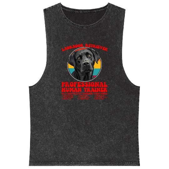 LABRADOR RETRIEVER PROFESSIONAL HUMAN TRAINER Mineral Wash Tank Tops
