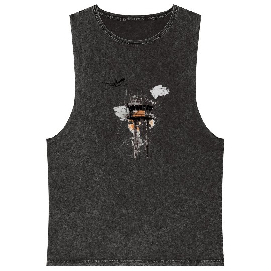 American Flag US, air traffic controller Mineral Wash Tank Tops