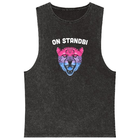 On StandBi Bisexual Funny Bi Humor LGBTQ Pride Mon Mineral Wash Tank Tops