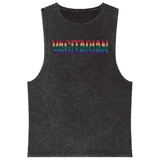 Vagitarian Lesbian Lgbt Pride Month Gay Mineral Wash Tank Tops