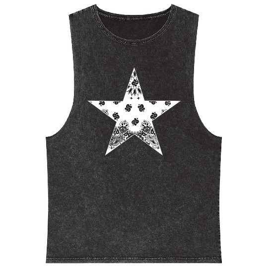 Bandana Clothing Paisley Premium Mineral Wash Tank Tops