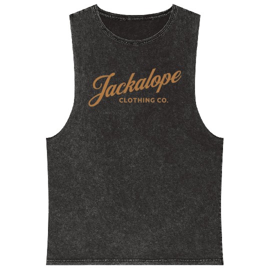 Jackalope Clothing Logo Premium Mineral Wash Tank Tops