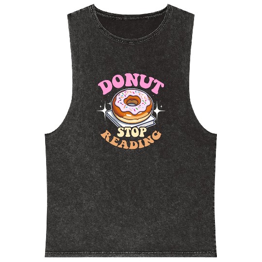 Literature Teacher Donut Stop Reading Instructor Mineral Wash Tank Tops