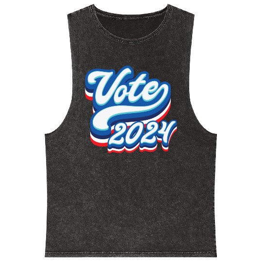 Vote - US Election 2024 Mineral Wash Tank Tops