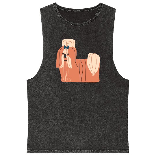 Shih Tzu Mineral Wash Tank Tops