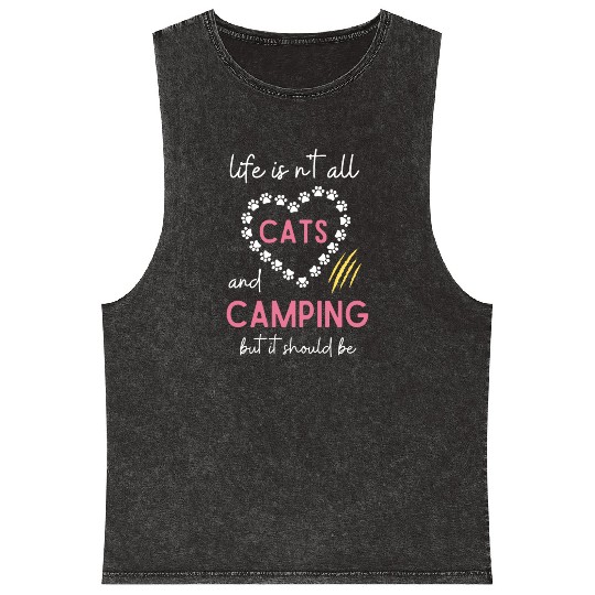 Funny cat lover Family Vacation Mineral Wash Tank Tops