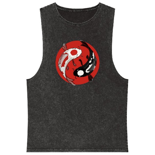 Koi Fish Mineral Wash Tank Tops