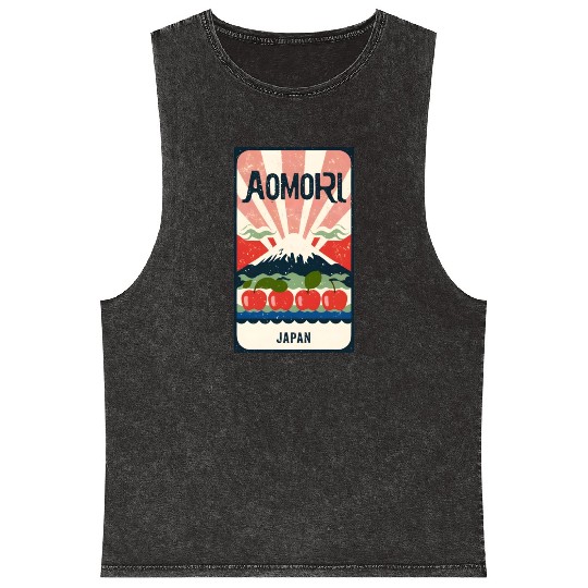 Aomori Harvest: Delicious Apples Mineral Wash Tank Tops