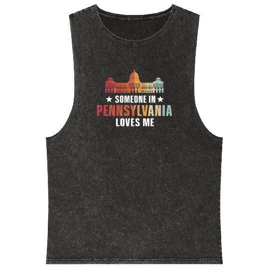 Someone In Pennsylvania Loves Me Mineral Wash Tank Tops