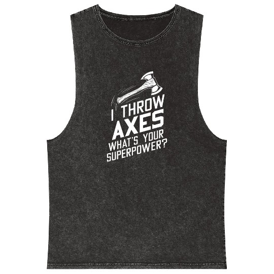 Axe Throwing Enthusiasts Championship Precision Mineral Wash Tank Tops