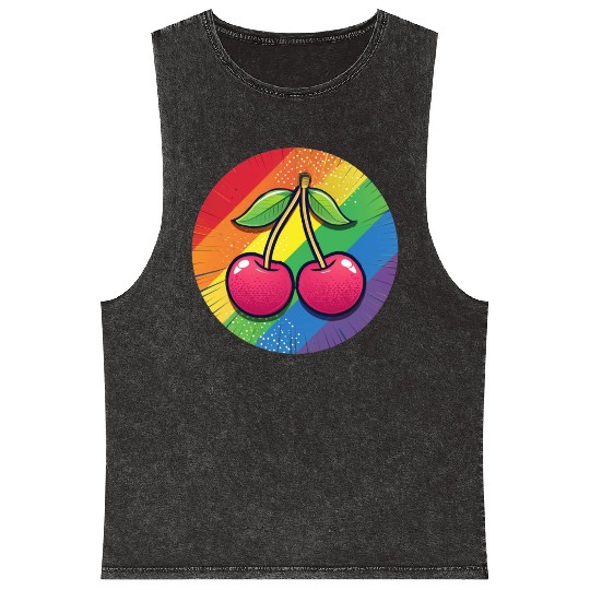 LGBTQ Cherry Mineral Wash Tank Tops
