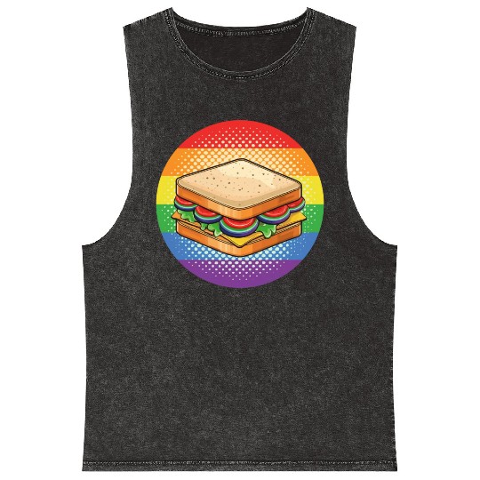 LGBTQ Sandwich Mineral Wash Tank Tops
