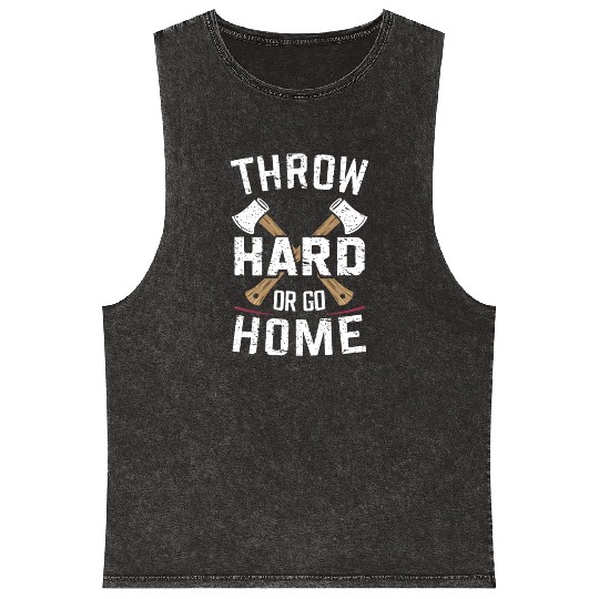 Axe Throwing Enthusiasts Championship Precision Mineral Wash Tank Tops