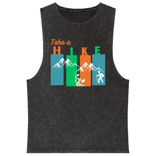 Take a hike Mineral Wash Tank Tops