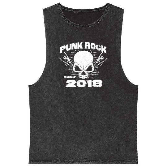 Vintage Grunge Punk since 2018 for 6th Birthday Mineral Wash Tank Tops