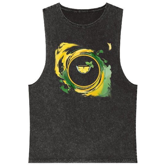 Lemonade in a Glass Mineral Wash Tank Tops