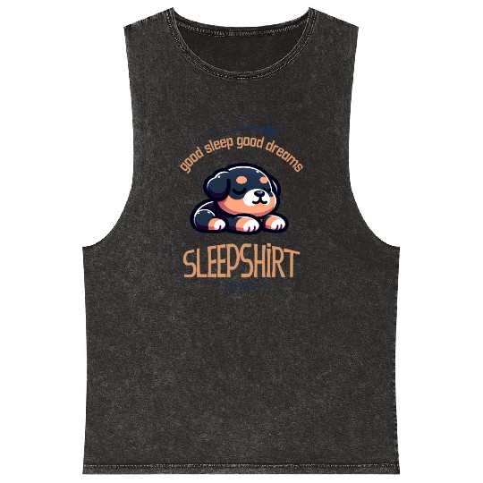 Puppy Dog Official sleepshirt good night Mineral Wash Tank Tops