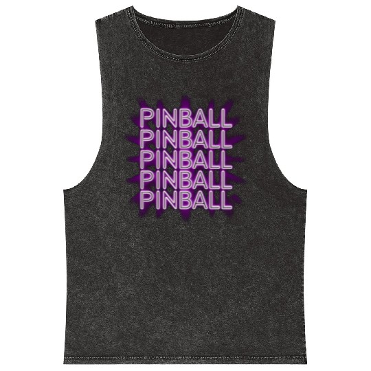 Pinball Purple Neon Mineral Wash Tank Tops