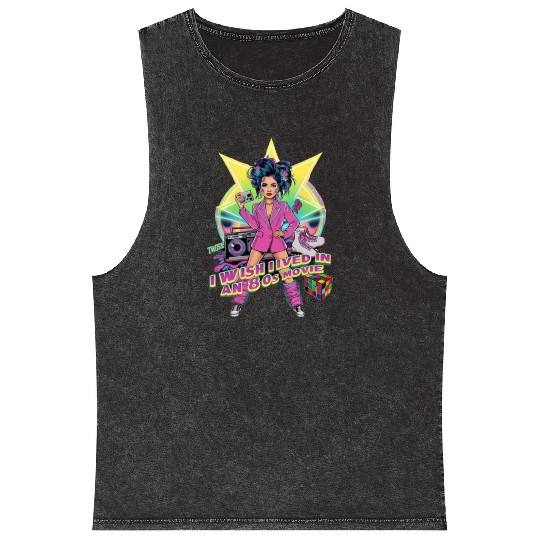 80s woman I wish I lived in an 80s movie Mineral Wash Tank Tops
