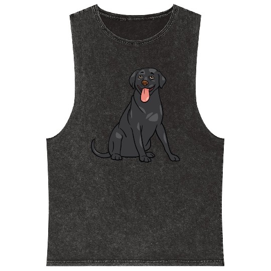 Dog - Black Lab Mineral Wash Tank Tops
