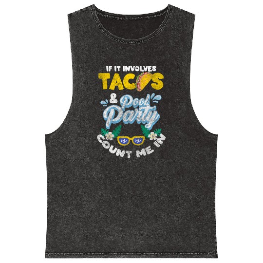 Swimming Pool Summer Mineral Wash Tank Tops