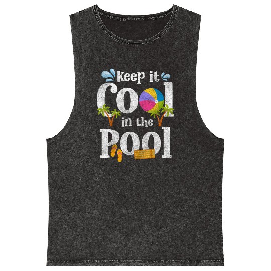 Pool Party Diving Vacation Swimming Trunks Mineral Wash Tank Tops