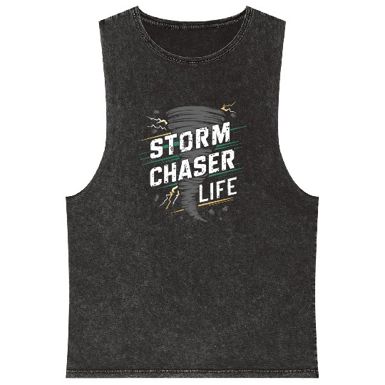 Tornado Chasing Adventures: Embrace Nature's Fury Mineral Wash Tank Tops